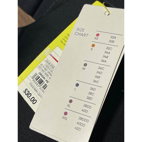 High Support Black Zip Front Sports Bra 38C Moisture Wicking Adjustable Straps - Picture 4 of 7